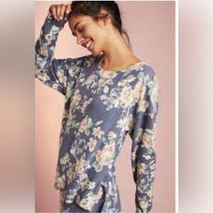 Anthropologie Floreat Floral Long Sleeve Top Size Small